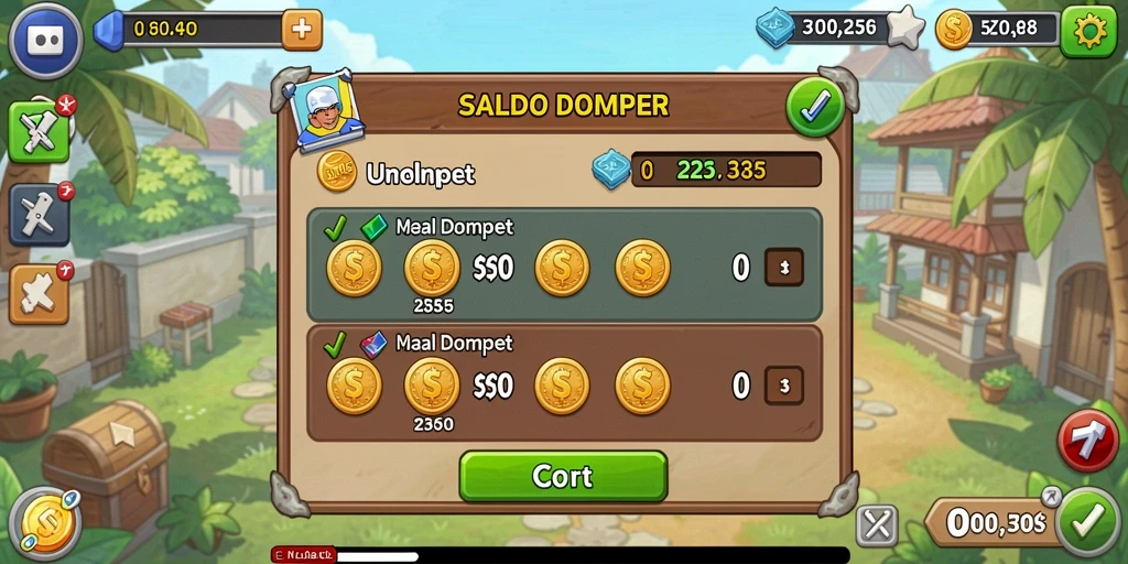 Screenshot ketiga menampilkan sistem reward yang menarik.