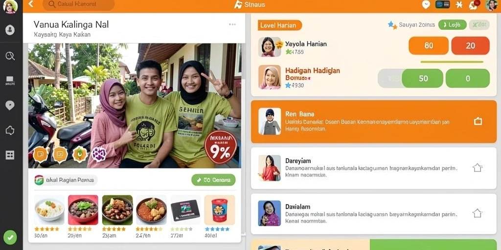 Sistem reward yang mengasyikkan dan memotivasi.
